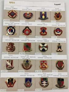 U.S. Army, Unit Crest collection, 20 x "Support Units" - Picture 1 of 4