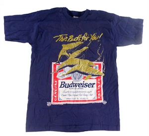 BUDWEISER Gold Whales vintage t shirt 1990s XL vaporwave beer This Buds For You - Picture 1 of 11