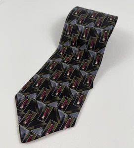 Corbata de cuello tradicional 100 % seda multicolor Zylos George Machado para hombre nueva sin etiquetas - Imagen 1 de 7