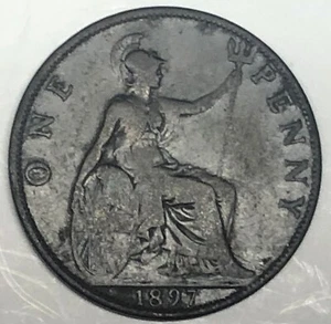 # C1824    GREAT BRITAIN     COIN,     LARGE  PENNY    1897 - Picture 1 of 2