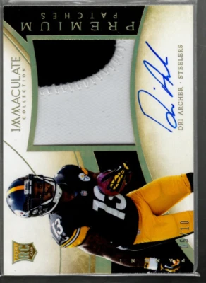 B4277- 2014 Immaculate Rookie Premium Patch Gold #30 Dri Archer Auto Jersey /10 - Image 1 of 2