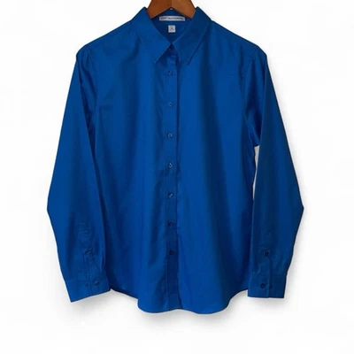 Camisa de vestir Port Authority para mujer manga larga con botones fácil cuidado L608 azul M Foto 1 de 4