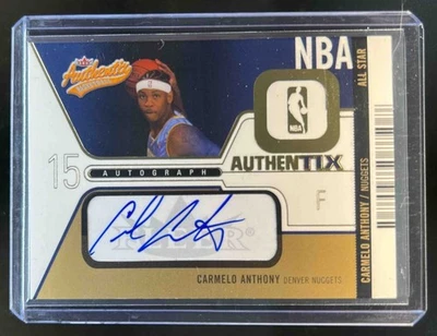2003-04 Fleer Authentix Carmelo Anthony Auto All Star Rookie RC #102/150 Nuggets - Image 1 of 2