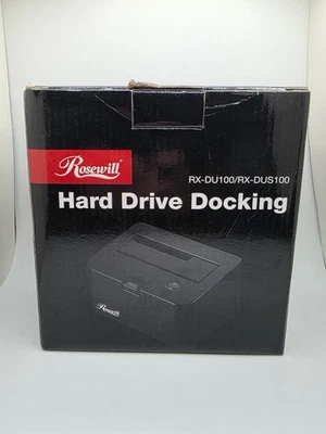 Rosewill RX-DU100 Hard Drive Docking Station USB 2.0 for 2.5”/3.5” SATA HDD - Image 1 of 4