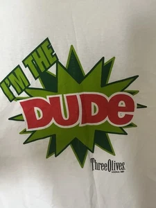 Vintage Three Olives Vodka Im The Dude T-shirt Men XL Mountain Dew Big Lebowski - Bild 1 von 6