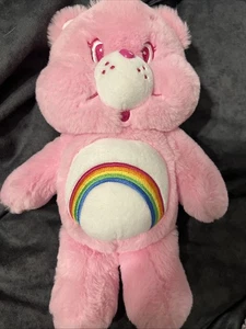 2023 Miniso Cheer Bear Care Bears 16" Plush Doll Pink Rainbow EUC - Picture 1 of 9