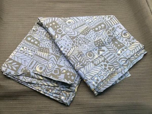 Truly Vintage Dark Blue & Black  Metallic Gold Fabric 4+ Yds Uncut* - Picture 1 of 12