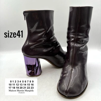 Vhtf Margiela Back Zip 41 Crushed Heel Purple Men Boots Shoes Original Collectio - Image 1 of 4