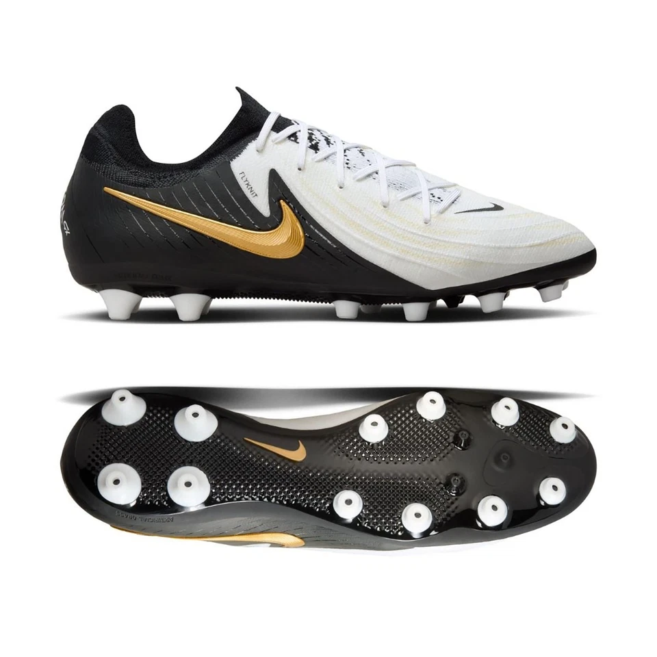 Nike Women's Phantom GX 2 AG-Pro Size 8.5 White Black Gold Cleats FJ2582-100 New - Image 1 of 4