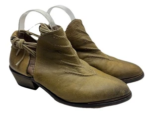 Free People Damen-Stiefelette 39 US 8 grün Boho Blatt Leder Southern Cross - Bild 1 von 8