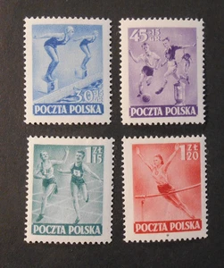 POLEN,POLAND,POLSKA 1952 " Tag des Sports " 4V.cpl Satz MH*/MNH** - Bild 1 von 2