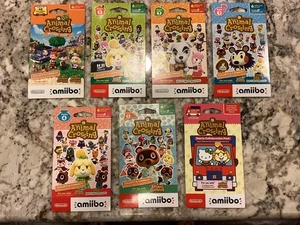 All 7 USA Version Animal Crossing Amiibo 6 Card Packs. The Ultimate XMAS Gift! - Picture 1 of 9
