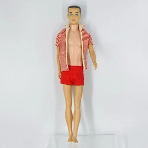 1960 Ken Doll Brunette Painted Hair Hawthorne USA Mattel Barbie - Picture 1 of 12