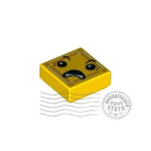 1x LEGO 3070pb114 Tile Decorated with Face (Kryptomite) 1x1 Yellow | 6174103 - Picture 1 of 1