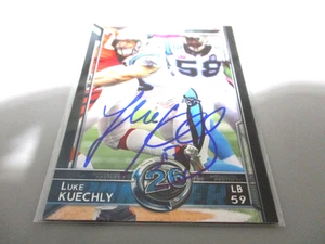 LUKE KUECHLY 2015 TOPPS NFL FOOTBALL SIGNED CARD IP PANTHERS AP LB - Picture 1 of 1