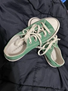 CONVERSE All Star Low Top Green Lace Up Sneakers Youth Kid US 1.5 - Picture 1 of 3