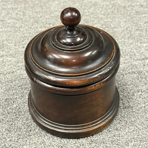 Antico vaso tabacco noce tornito albero - Foto 1 di 7