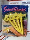Vtg 1987 SAND SHARKS Sand Spikes (4x) Holds Beach Towel in Place - NEW on CARD