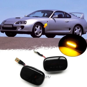 For Supra Mk4 JZA80 1993-2002 Side Marker Light Dynamic LED Turn Signal Lamp - Picture 1 of 7