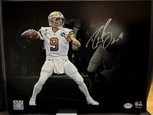 DREW BREES AUTOGRAPHED 11x14 WHO DAT Saints New Orleans Football PSA COA - Picture 1 of 1