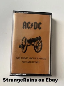 AC/DC For Those About To Rock We Salute You Cassette Tape PLAY TESTED - Picture 1 of 6