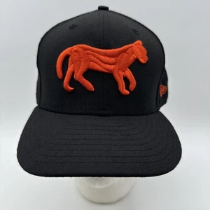 Detroit Tigers Black Throwback Orange Embroidered MLB 59fifty 7 5/8 Hat New Era - Picture 1 of 10
