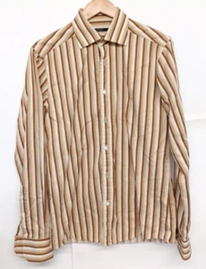 Gucci Men's Striped Shirt Size Medium 20" Chest Long Sleeve Vintage Designer - Picture 1 of 8
