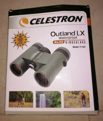 Celestron OutLand LX Series 8x32 WaterpRoof Binoculars 71103 - Image 1 of 3