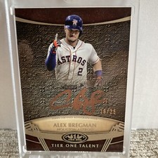 Alex Bregman 2019 Topps Tier One Talent Bronze Autograph 16/25