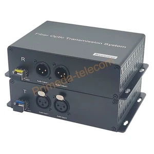 2Port Balanced Audio Fiber Converter 3Pin XLR over Fiber ExtenderSinglemode 20Km - Foto 1 di 6