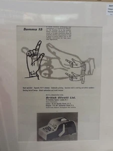 Original 1955 Vintage Matted Advert British Olivetti Summa 15 adding machine - Picture 1 of 1