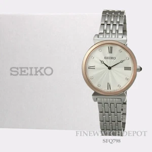 Authentic Seiko Essentials Women Stainless Steel Analog Watch SFQ798 - Picture 1 of 1