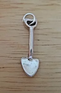 Sterling Silver 3D 25x7mm Garden Shovel Spade Tool Charm! - Picture 1 of 2