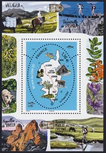 2020 FRANKREICH BLOCK Nr. 149 ** BF Blatt 50 Jahre GR20 von KORSIKA KARTE TTB Sheet NH - Bild 1 von 1