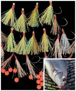 20 X DIY Flasher Rig Assorted Colors, Fishing Whiting BreamHook Size 2#4# - Picture 1 of 9