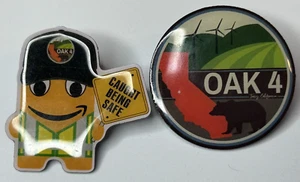 Lote de 2 prendedores de empleado Amazon Peccy atrapados seguros roble 4 - Imagen 1 de 3