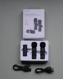 Dual Wireless Microphone / For iPhone / BOYA BY-V2 - Photo 1/3