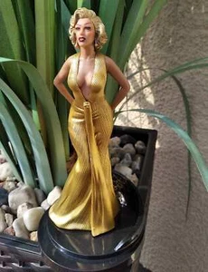 Actionfigur 1/10 sexy Marilyn Monroe Gold Dress Statue 16cm Figur Modell - Bild 1 von 2