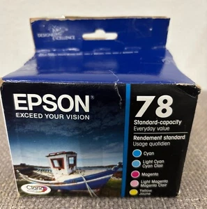 Genuine Epson 78 Color Ink Cartridges (New damaged box) Exp 08/26*FREE SHIPPING* - Bild 1 von 3