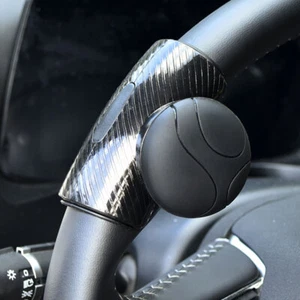 Car Steering Wheel Handle Assister Spinner Knob Ball Accessories Black Universal - Foto 1 di 8