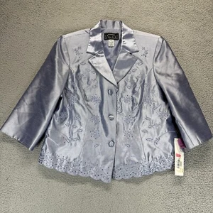 VTG Alex Evenings Women's Plus Size 16W Skirt Suit Iris Blue New w/ Tags 2PC - Picture 1 of 21