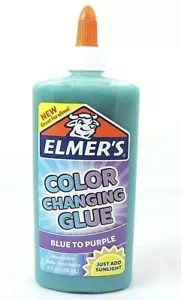 Elmer's Color Changing Liquid Glue for Making Slime Washable Blue to Yellow 9 oz - Picture 1 of 4