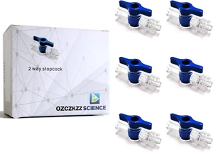 2-Way Stopcock Luer,Luer Connections,Sterile Individual Package,6Pcs… - Picture 1 of 1