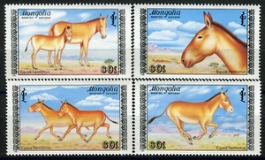404 - Mongolia 1988 - Fauna - Horses - MNH Set - Picture 1 of 2
