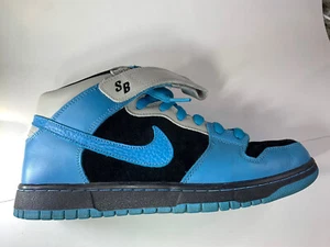 Nike SB Dunk Mid Pro, 314383-041, Aqua Fuel Blue Men’s Sz 9.5 - Picture 1 of 12