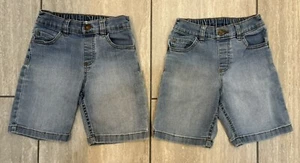 Lot Of 2 Girls Garanimals Blue Jean Shorts, Elastic Waist, Size 6, Cute! - Picture 1 of 10