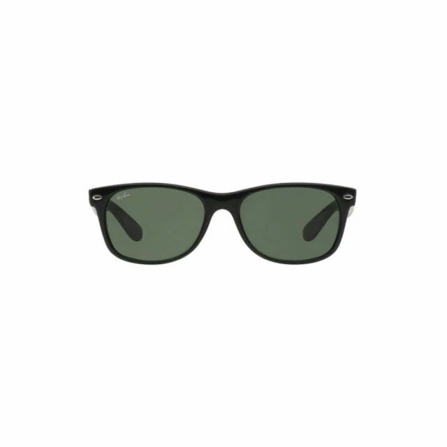Ray-Ban RB 2132 901L New Wayfarer Black-Crystal Green Sunglasses