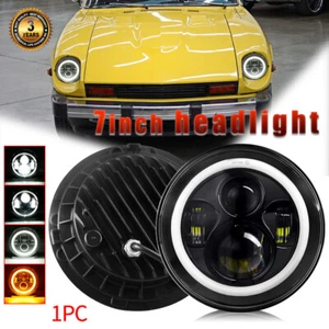 7 Inch Round LED Headlight Angel Beam For Datsun 240Z 260Z 280Z 280ZX 1970-1978 - Picture 1 of 10
