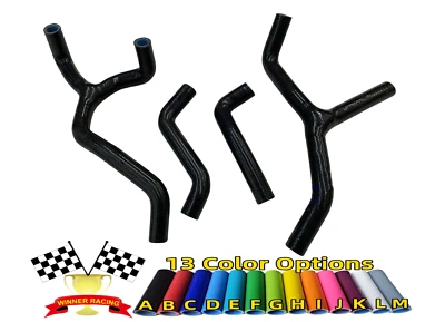 Mangueras de radiador de silicona NEGRAS para HUSQVARNA TC510/TE510/TX510 1987-1988 Foto 1 de 4
