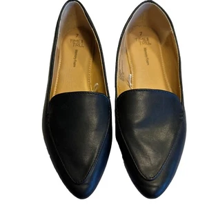 Time and Tru Memory Foam Pointed Toe Flats Size 7 Black Suede(NEW) - Picture 1 of 11